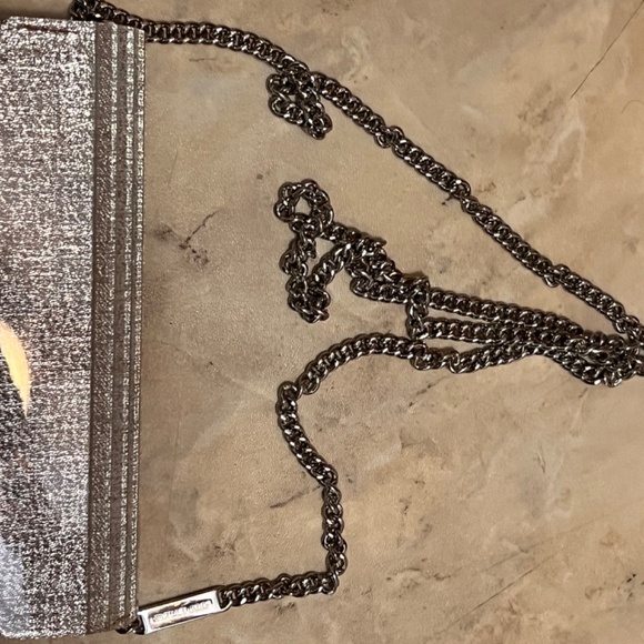 Rare Michael Kors Silver Plastic Heavy Chained Purse - Picture 4 of 9